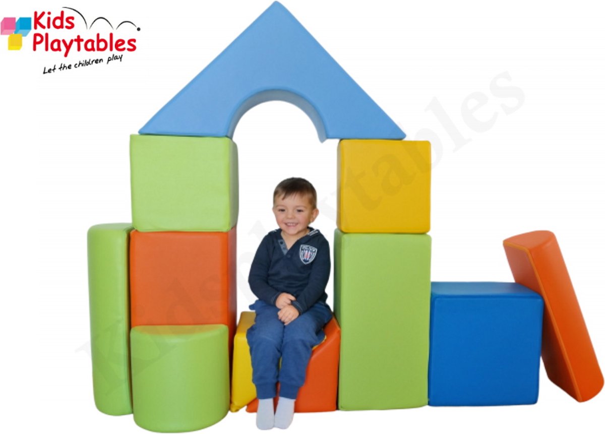 Soft Play Foam Blokken set 11 stuks multicolor | speelblokken | baby speelgoed | foamblokken | bouwblokken | Soft play speelgoed | schuimblokken